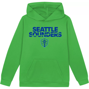MLS Boys' Seattle Sounders Green Extra Point Team Logo Home Hoodie, Size 4