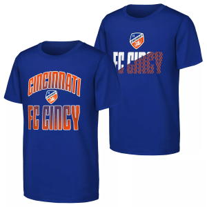 MLS Youth FC Cincinnati Blue 2-Pack Never Quit T-Shirt, Small