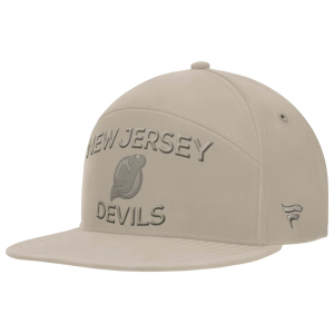 NHL Men's New Jersey Devils Cream Structured Adjustable Hat, White