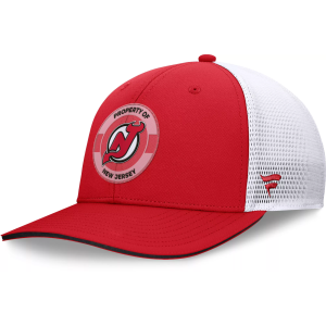 NHL Adult New Jersey Devils Red Structured Adjustable Hat, Men's