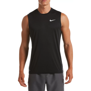 Nike Men's Essential Sleeveless Rash Guard, Medium, Black