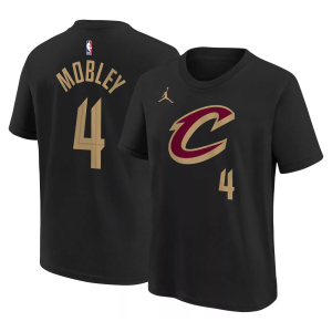 Jordan Youth Cleveland Cavaliers Evan Mobley #4 Swingman Statement Jersey, Small, Black