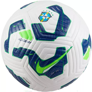 Nike Academy Brazil Football Confederation Soccer Ball, Size 5, White/Navy/Green