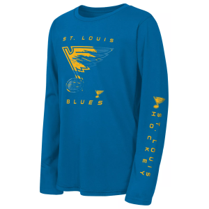 NHL Youth St. Louis Blues Blue 'Seize The Win' Long Sleeve T-Shirt, Large