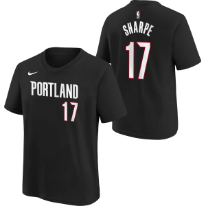 Nike Youth Portland Trail Blazers Shaedon Sharpe #17 Icon T-Shirt, Medium, Black