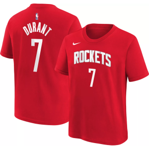 Nike Boys' Houston Rockets Kevin Durant #7 Red T-Shirt, Small