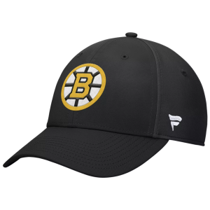 NHL Adult Boston Bruins Black Core Flexfit Hat, Men's, Small/Medium