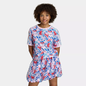 adidas Originals x Liberty London Girls' T-Shirt, XL, Clear Pink