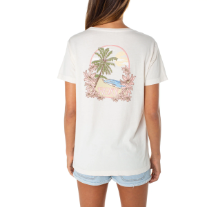 Roxy Women's Beach Day Graphic Short Sleeve T-Shirt, Large, White