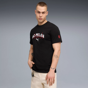 PUMA Adult AC Milan Black 2025 Culture Capsule T-Shirt, Men's, Small