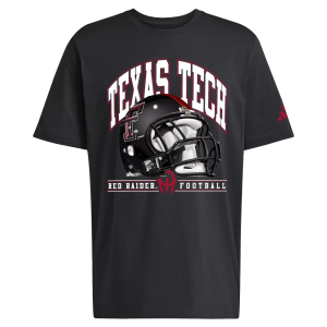 adidas Men's Texas Tech Red Raiders Black Football Refresh T-Shirt, Small