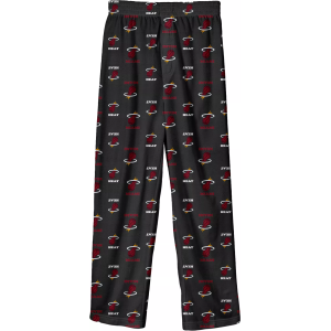 NBA Youth Miami Heat Black Printed Sleep Pants, Small