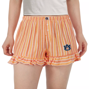 Concepts Sport Women's Auburn Tigers Orange Striped Pajama Shorts, Small