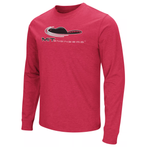 Colosseum Men's MIT Engineers Crimson Playbook Long Sleeve T-Shirt, XXL, Red