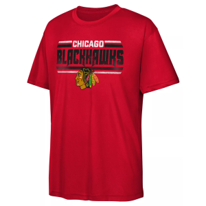 Outerstuff Youth Chicago Blackhawks Electric Snipe T-Shirt, Medium, Red