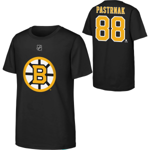 Outerstuff Youth Boston Bruins David Pastrnak #88 Black T-Shirt, Small