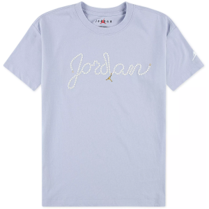 Jordan Girls' Pearl Jumpman T-Shirt, Small, Ghost