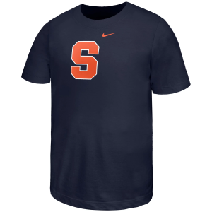 Nike Youth Syracuse Orange Navy Core Cotton Primary Logo Short Sleeve T-Shirt, Medium, Blue