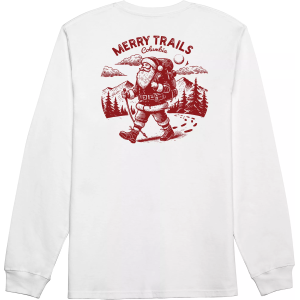 Columbia Men's Merry Trails Long Sleeve T-Shirt, Large, White