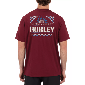 Hurley Men's Rise Short Sleeve Graphic T-Shirt, Small, True Red