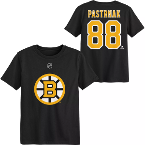 NHL Toddler Boston Bruins David Pastrnak #88 T-Shirt, Boys', Small, Black