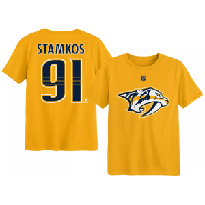 NHL Youth Nashville Predators Steven Stamkos #91 T-Shirt, Small, Yellow