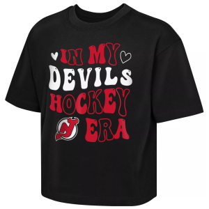 NHL Girls' New Jersey Devils Black 'My Era' T-Shirt, Medium