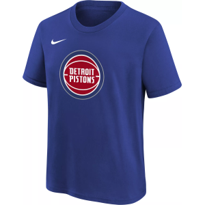 Nike Little Kids' Detroit Pistons Logo Rush Blue T-Shirt, Size 7