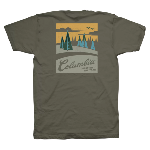 Columbia Men's Trail Mix Short Sleeve T-Shirt, Small, Stone Green