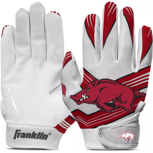 Franklin Youth Arkansas Razorbacks Receiver Gloves, XS/S