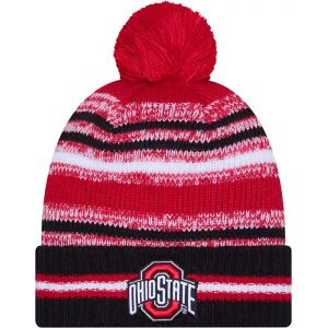 New Era Adult Ohio State Buckeyes Red Cheer Knit Hat, Men's