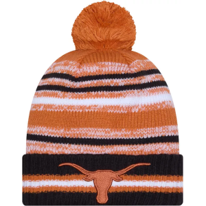 New Era Adult Texas Longhorns Rust Cheer Knit Hat, Men's, Orange