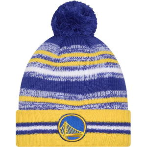 New Era Adult Golden State Warriors Blue Cheer Knit Hat, Men's