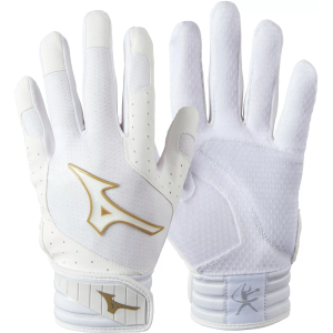 Mizuno Mizuno Youth Jennie Finch Batting Gloves, XS, White/Gold - $24.99 at DICK'S Sporting Goods
