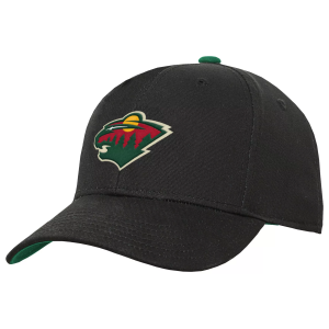 Outerstuff NHL Youth Minnesota Wild Precurved Black Adjustable Hat - $22.00 at DICK'S Sporting Goods