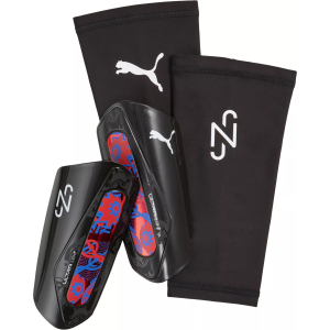 PUMA ULTRA Light Neymar Jr. Soccer Shin Guards, Medium, Black/Red/Blue