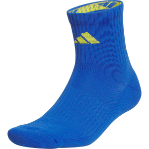 adidas BAA Pure Training High Quarter Socks, Men's, Medium, Blue/Yellow