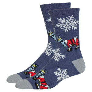 GOAT USA Nice Santa Fuzzy Socks - Adult, Men's, Navy