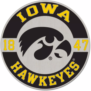 WinCraft Iowa Hawkeyes Round Est. Date Collector Pin, Metal