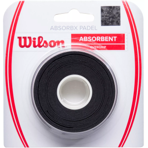 Wilson Absorbx Overgrip Padel 3 Pack, Black