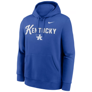 Nike Men's Kentucky Wildcats Game Royal Club Fleece Tackle Twill Hoodie, Small, Blue