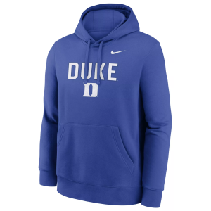 Nike Men's Duke Blue Devils Game Royal Club Fleece Tackle Twill Hoodie, Large