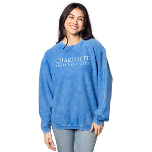 Chicka-D chicka-d Women's Charlotte FC Caribbean Corded Crewneck Sweatshirt, Large, Blue - $70.00 at DICK'S Sporting Goods