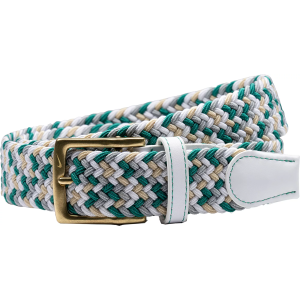 Nike Men's Tournament Stretch Golf Belt, Medium, Green/Multi