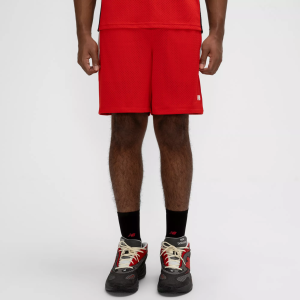 New Balance Men's Basketball Performance Mesh Shorts, XXL, Team Red