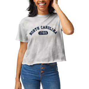League-Legacy League-Legacy Women's North Carolina Tar Heels White Clothesline Cropped T-Shirt, Small - $32.00 at DICK'S Sporting Goods