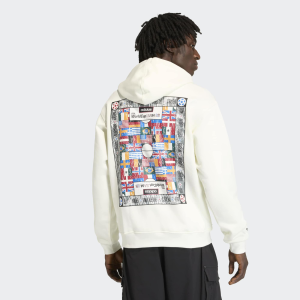 adidas Men's Archive Country Flag Hoodie, Large, Off White
