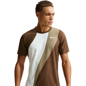 Nike Men's Court Dri-FIT Advantage Slam Tennis Shirt, Medium, Sail/Dark Hazel/White