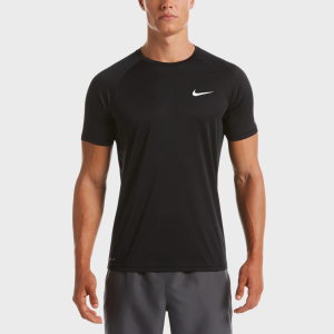 Nike Men's Essential Hydroguard Short Sleeve Rashguard, Large, Black