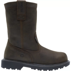 Wolverine Men's Floorhand 10'' Wellington Waterproof Steel Toe Work Boots, 8.5 W, Dark Brown
